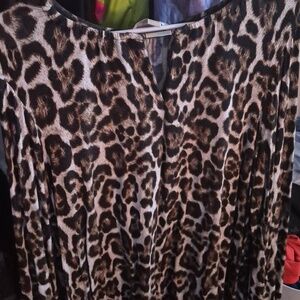 Michael Kors Leopard Print Blouse